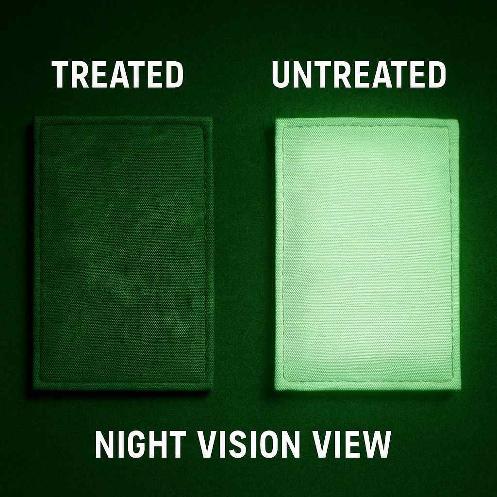 IRR-treated vs non-IRR tactical gear under night vision