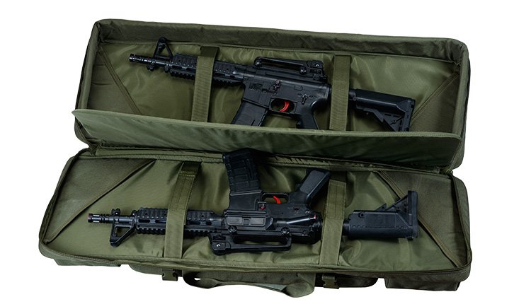 green-double-rifle-bag